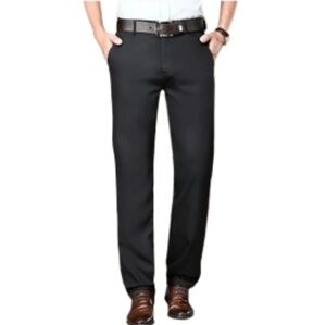 Timeless Flex High Stretch Straight Fit Black Dress Pants Sz 30x28